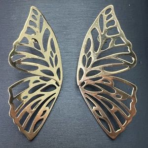 Big butterfly wing statement earrings